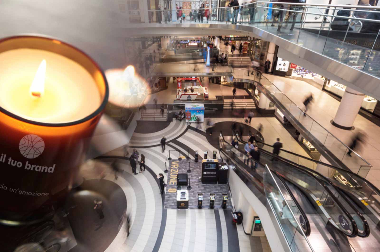 candele profumate personalizzate centri commerciali grande distribuzione franchising