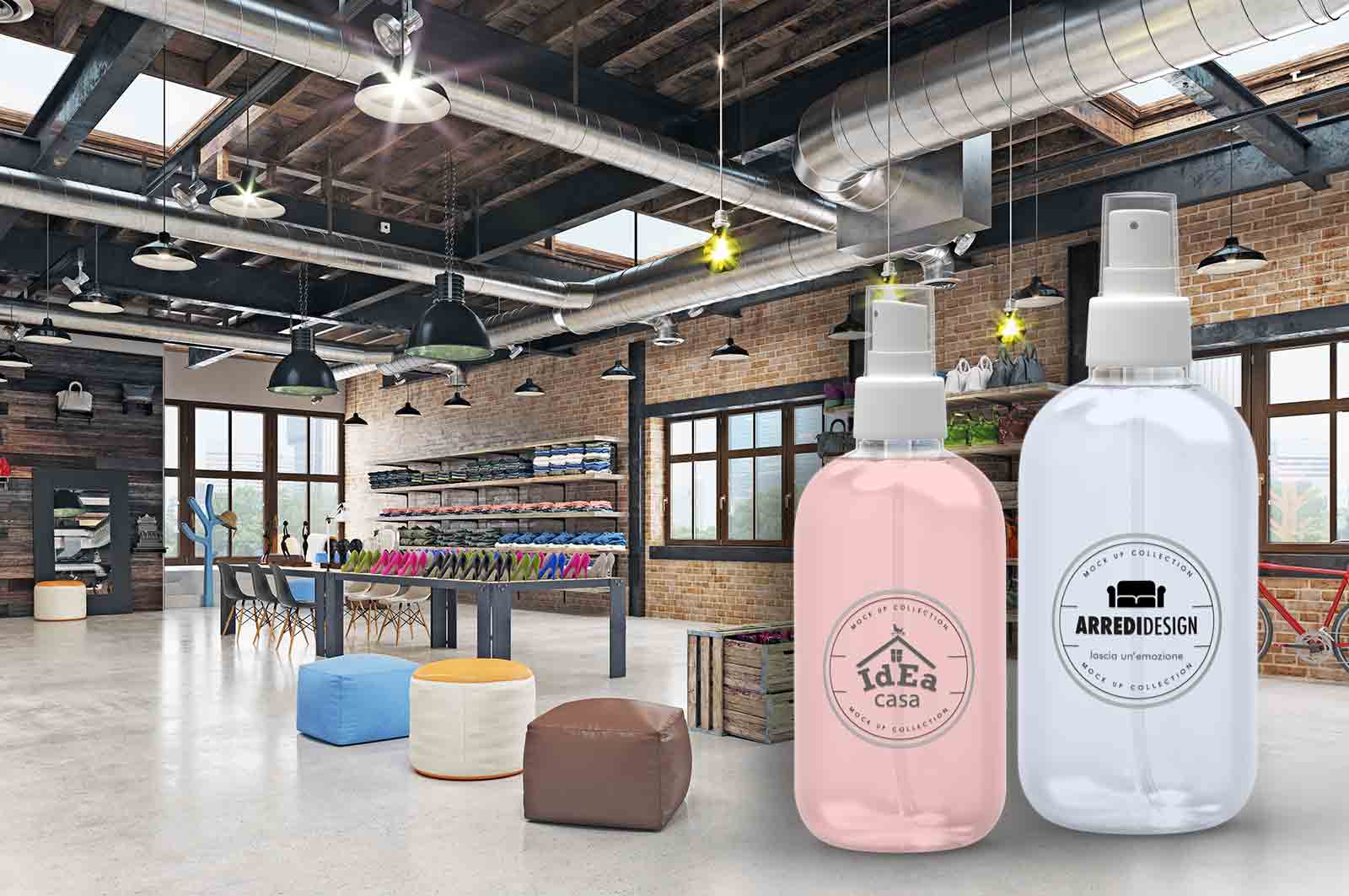 spray ambiente personalizzati show room arredamento mobili bagni