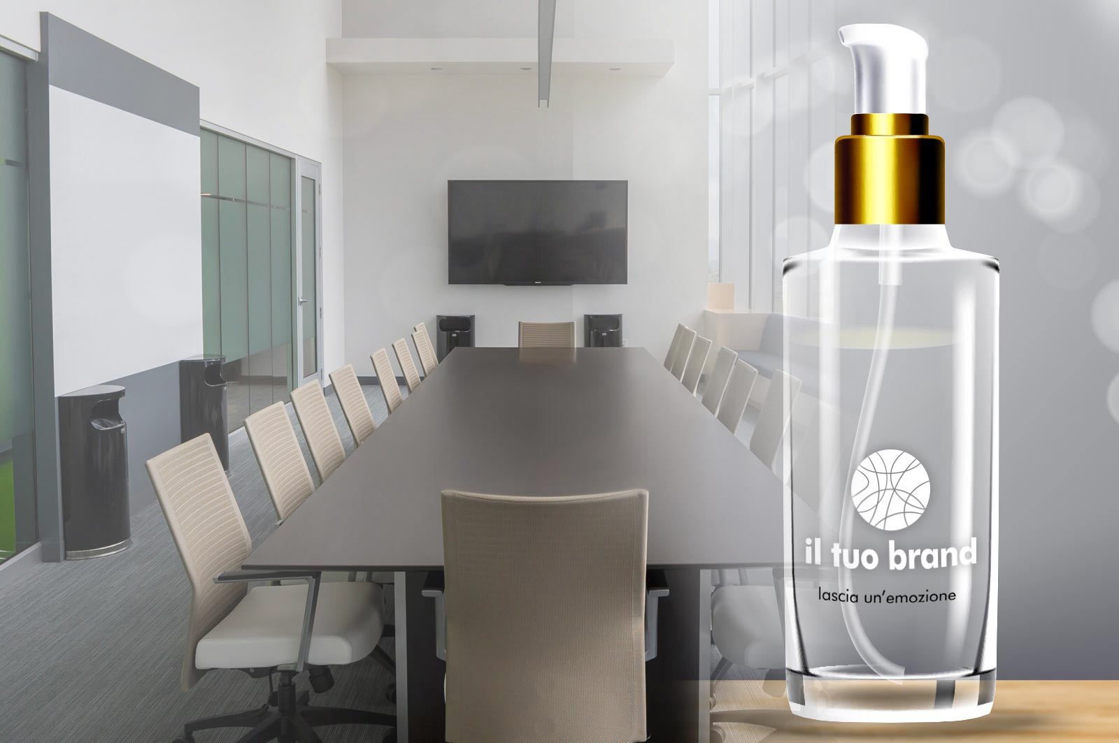 profumatore spray ambiente brandizzati centro congresso uffici profumia