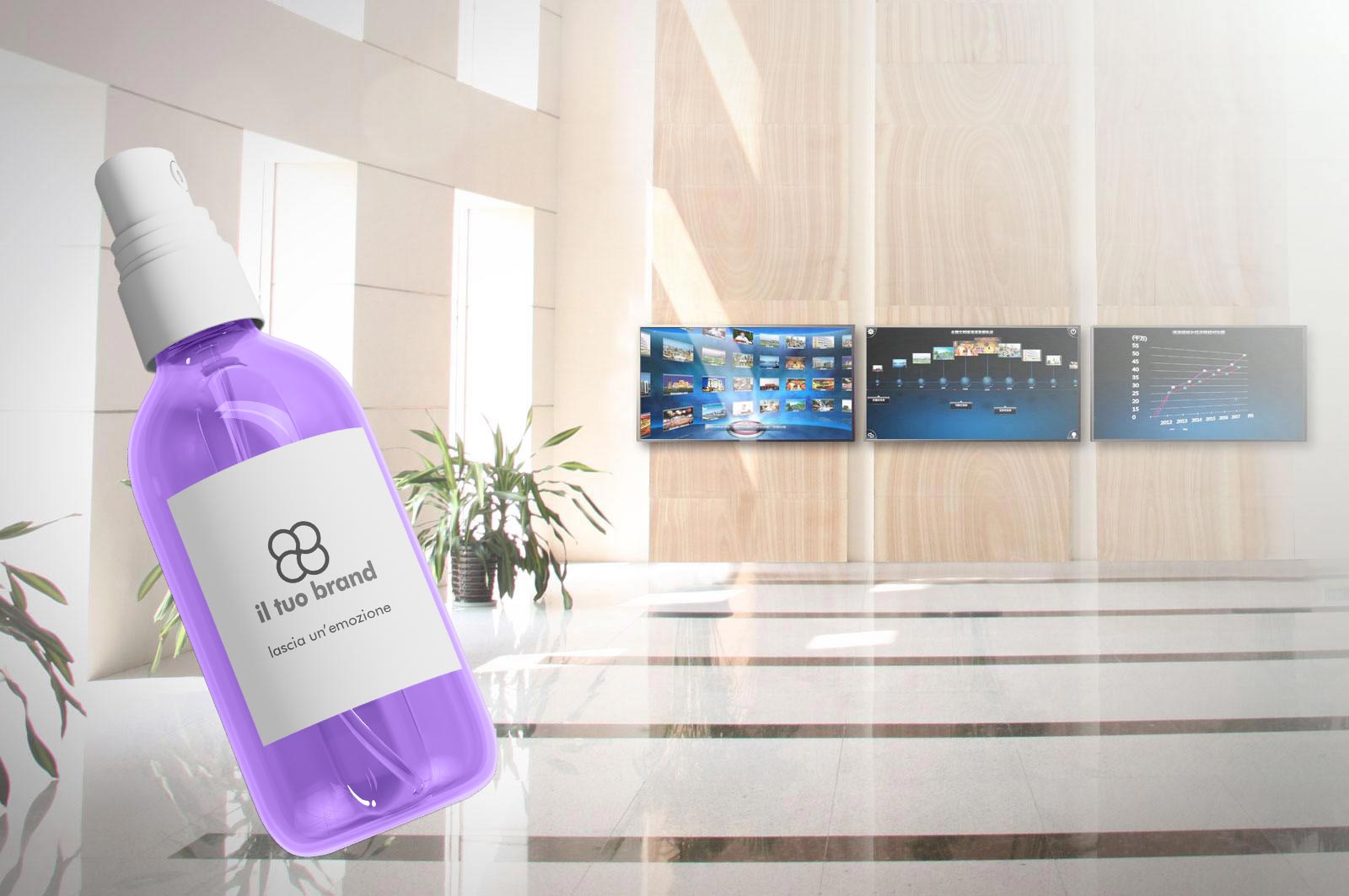 profumatore spray ambiente personalizzati uffici centro congressi profumia