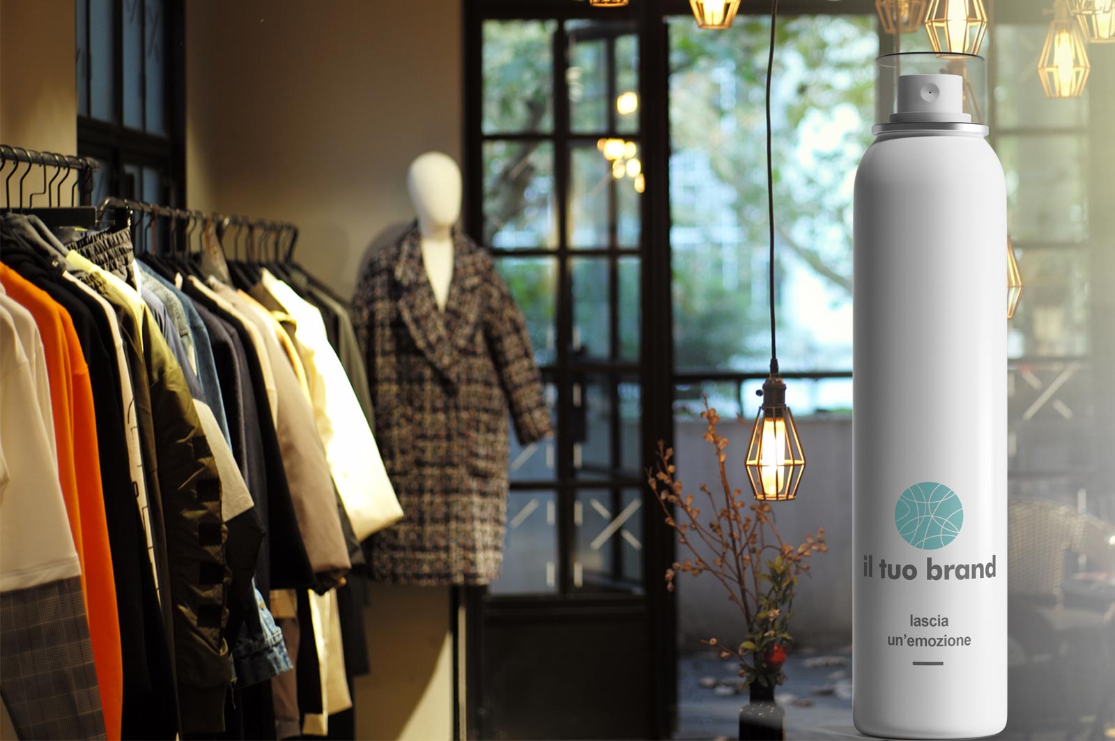 SPRAY TESSUTI PROFUMATO PER NEGOZI MODA, ABBIGLIAMENTO, INTIMO, ACCESSORI