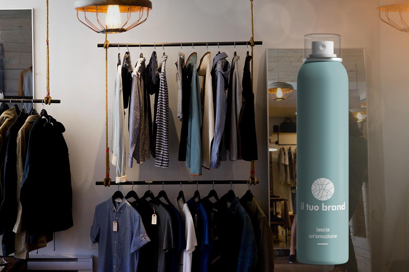 spray tessuto profumato brandizzati negozi moda pelle