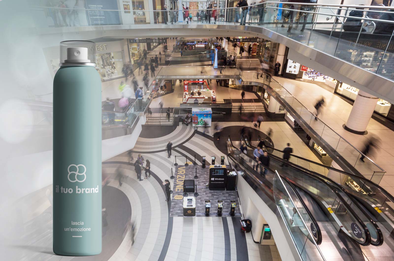 spray tessuto profumato personalizzato punti vendita catene negozi franchising GDO