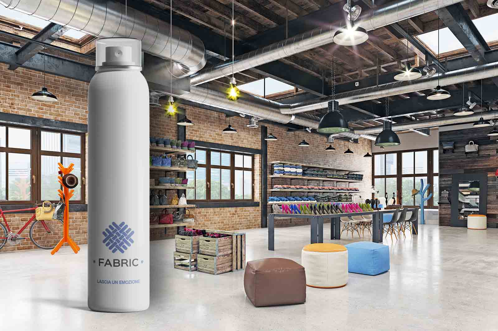 spray tessuto personalizzati show room arredamento mobili bagni